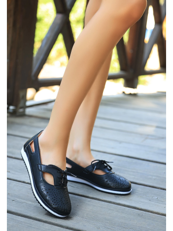 Ciul Siyah Cilt Babet Ayakkabı