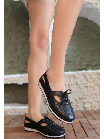 Ciul Siyah Cilt Babet Ayakkabı Ciul Siyah Cilt Babet Ayakkabı