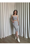 Çizgili Etek Crop Takım Çizgili Etek Crop Takım