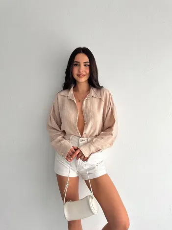 Çizgili Oversize Gömlek