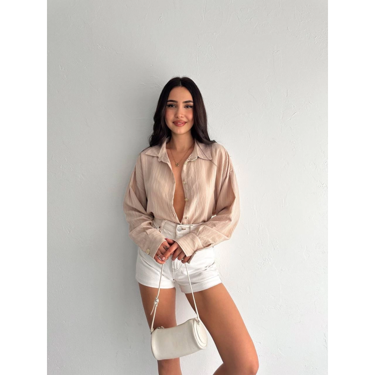 Çizgili oversize gömlek Çizgili oversize gömlek
