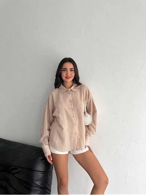 Çizgili Oversize Gömlek