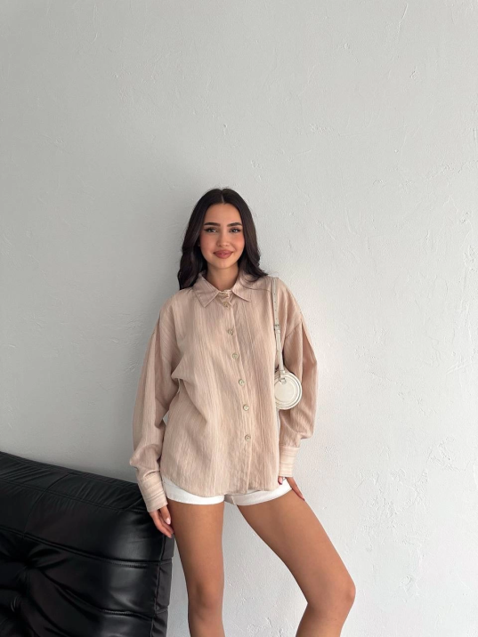 Çizgili oversize gömlek Çizgili oversize gömlek