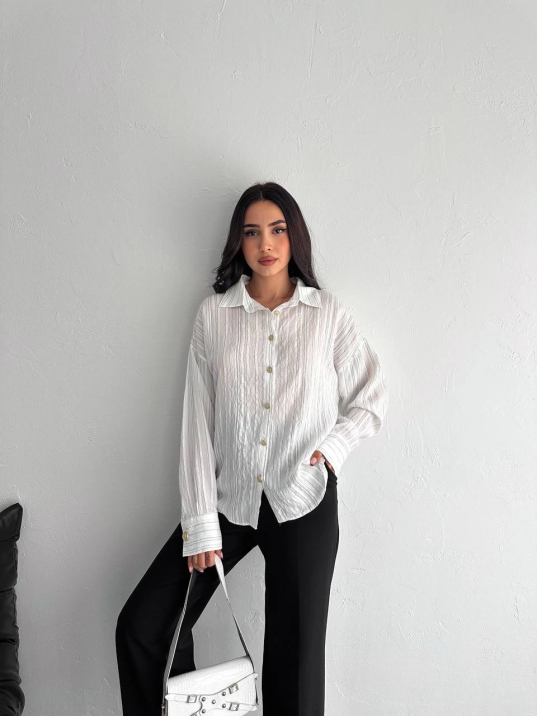 Çizgili oversize gömlek Çizgili oversize gömlek