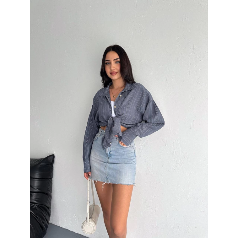 Çizgili oversize gömlek Çizgili oversize gömlek