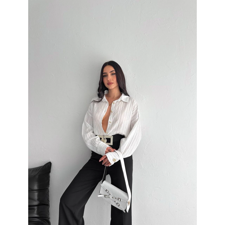 Çizgili oversize gömlek Çizgili oversize gömlek