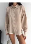 Çizgili Oversize Gömlek Çizgili Oversize Gömlek