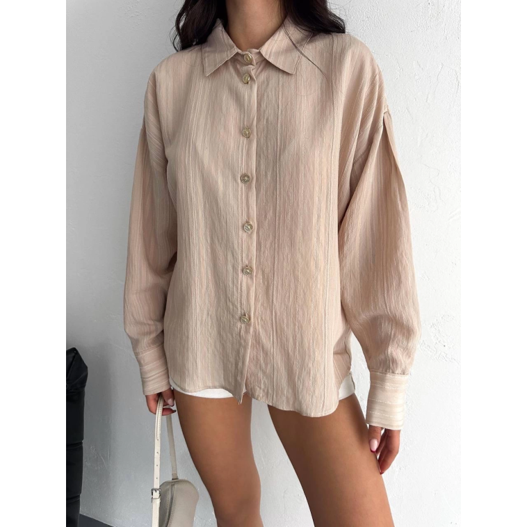 Çizgili oversize gömlek Çizgili oversize gömlek
