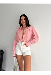Çizgili Oversize Gömlek
