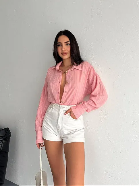 Çizgili Oversize Gömlek