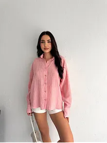 Çizgili Oversize Gömlek