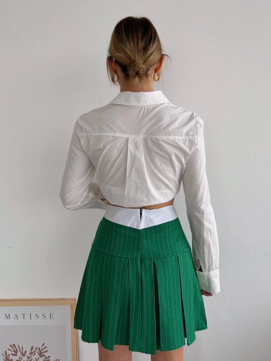 Çizgili Pileli etek s24-1013 Çizgili Pileli etek s24-1013