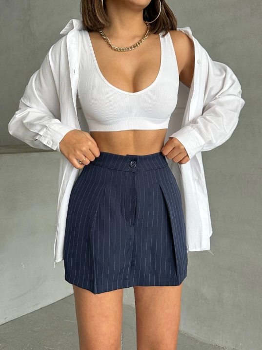 Çizgili şort etek Çizgili şort etek