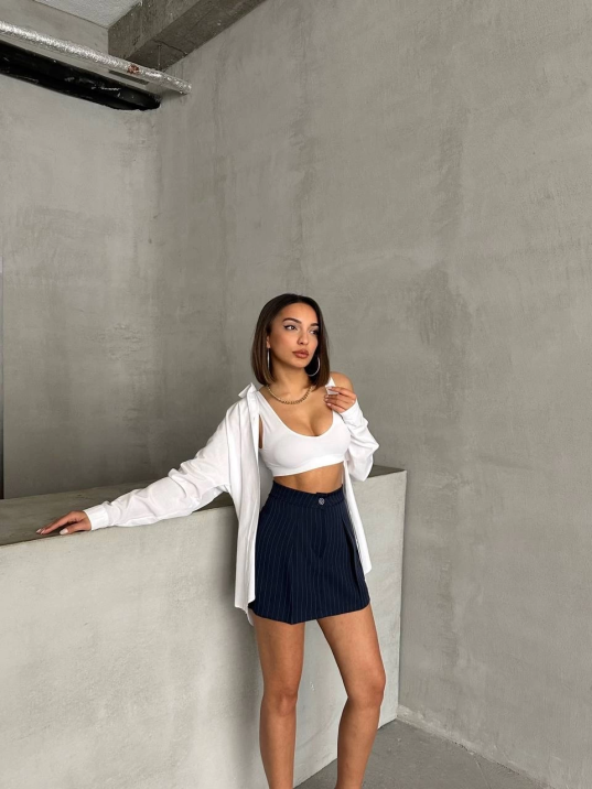 Çizgili şort etek Çizgili şort etek