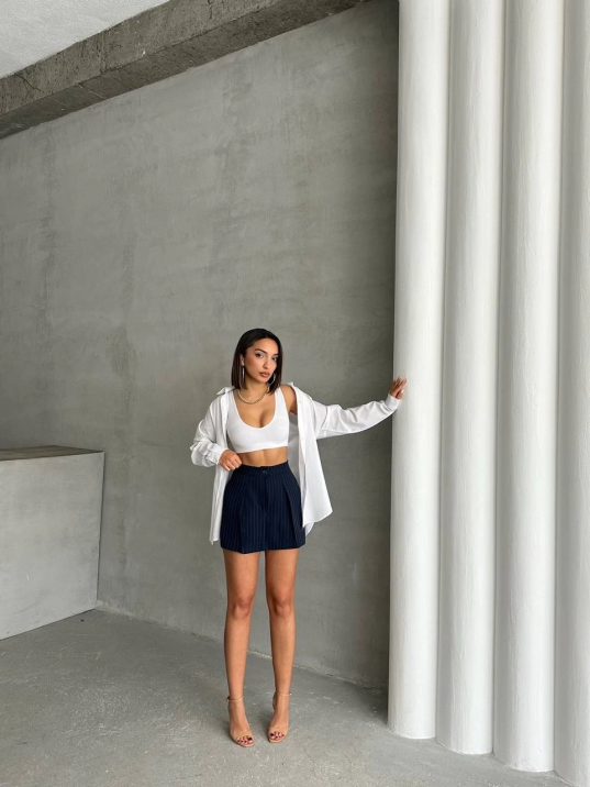 Çizgili şort etek Çizgili şort etek