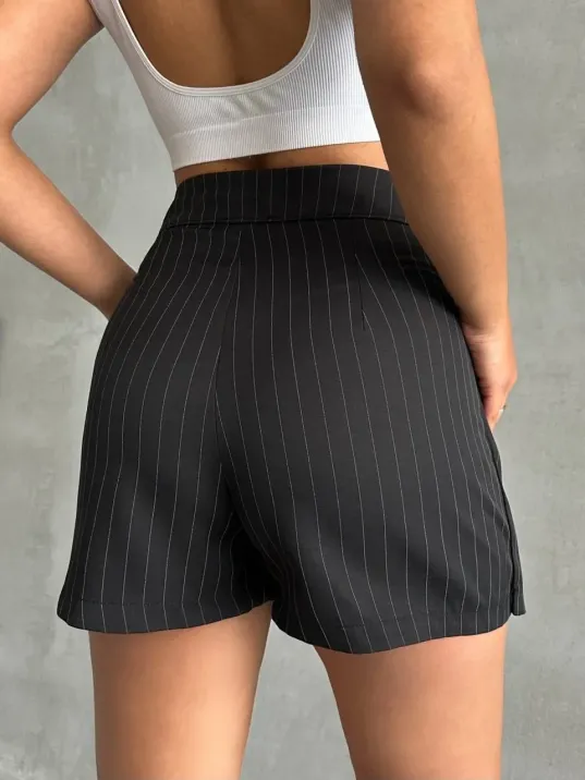 Çizgili Şort Etek Çizgili Şort Etek