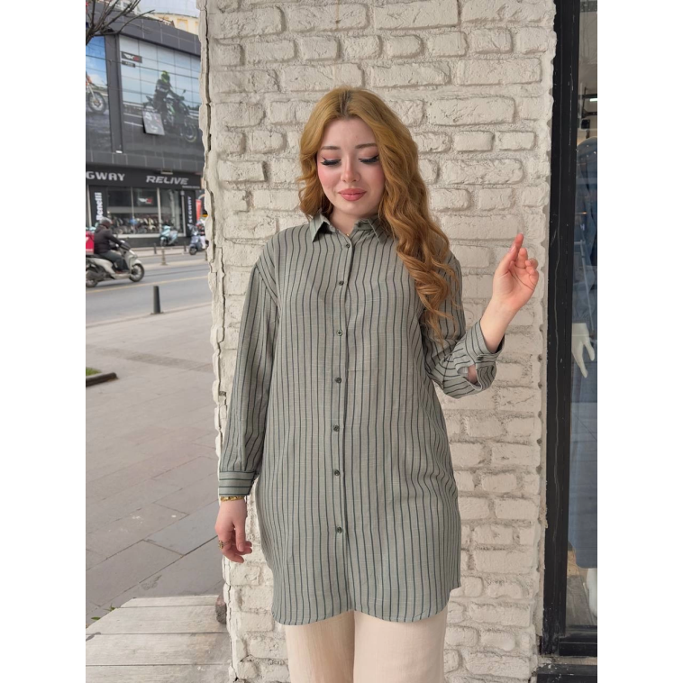 Çizgili tunik gömlek Çizgili tunik gömlek