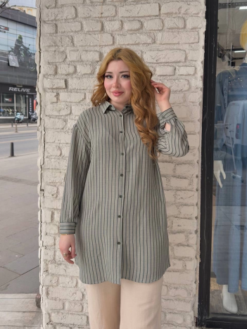 Çizgili tunik gömlek Çizgili tunik gömlek