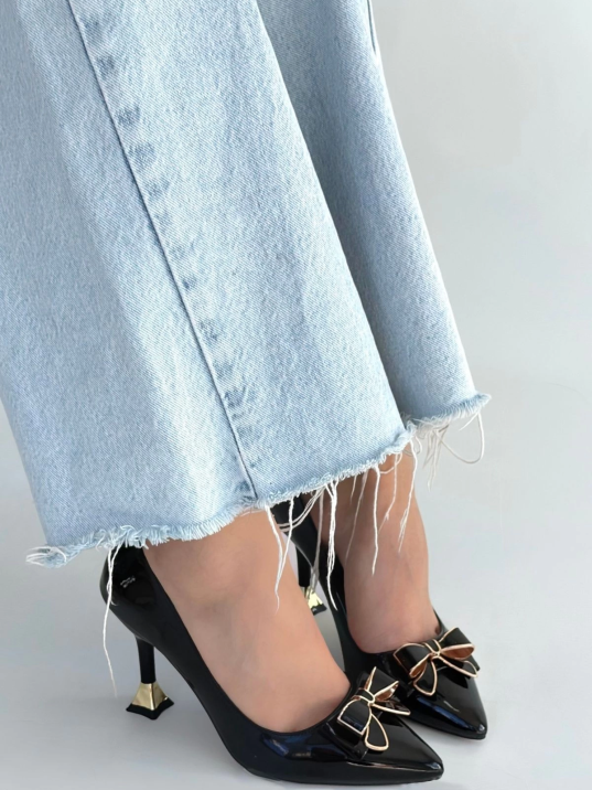 Coby Siyah Rugan Topuklu Ayakkabı Coby Siyah Rugan Topuklu Ayakkabı