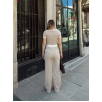 Crop pantolon biyeli takım bej Crop pantolon biyeli takım bej
