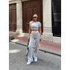 Crop pantolon biyeli takım gri Crop pantolon biyeli takım gri