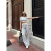 Crop pantolon biyeli takım gri Crop pantolon biyeli takım gri
