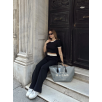 Crop pantolon biyeli takım siyah Crop pantolon biyeli takım siyah