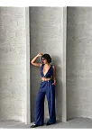Crop Pantolon Keten Takım S255012