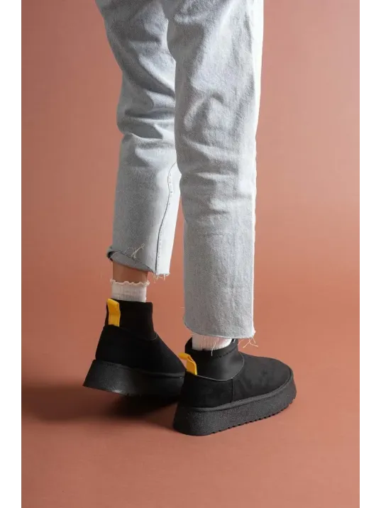 Cuen Siyah Süet Bot Cuen Siyah Süet Bot