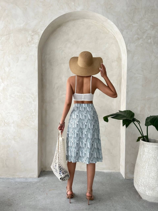 Desenli düğmeli etek s25800 Desenli düğmeli etek s25800