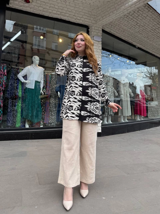 Desenli tunik gömlek Desenli tunik gömlek