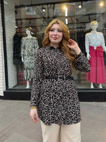 Desenli tunik gömlek Desenli tunik gömlek