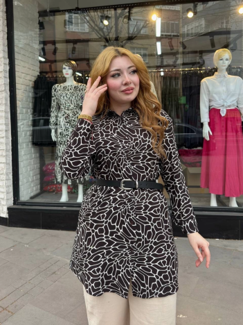 Desenli tunik gömlek Desenli tunik gömlek