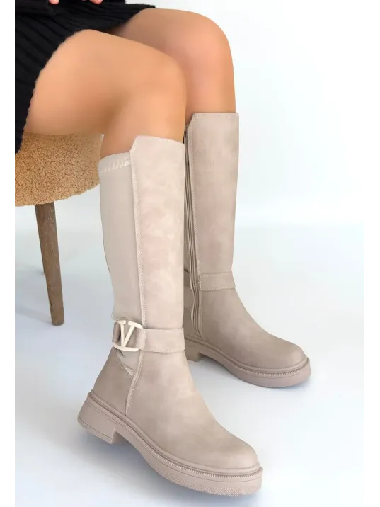 Diona Bej Nubuk Çizme