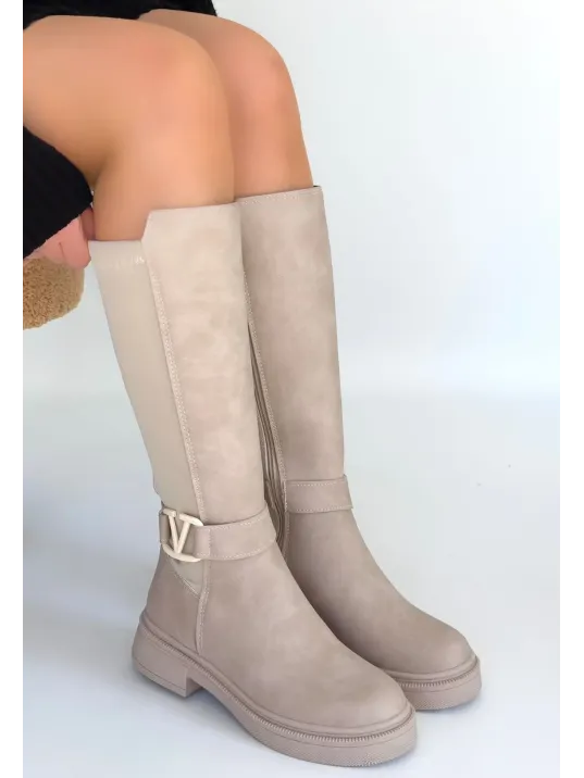 Diona Bej Nubuk Çizme
