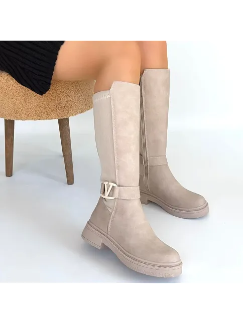 Diona Bej Nubuk Çizme