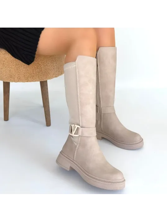 Diona Bej Nubuk Çizme