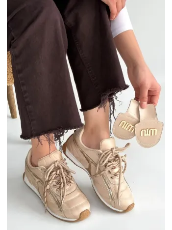 Dissa Bej Cilt Bağcıklı Paraşüt Detaylı Spor Ayakkabı