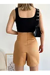 Dört Çıtçıtlı Gabardin Şort Etek S249001