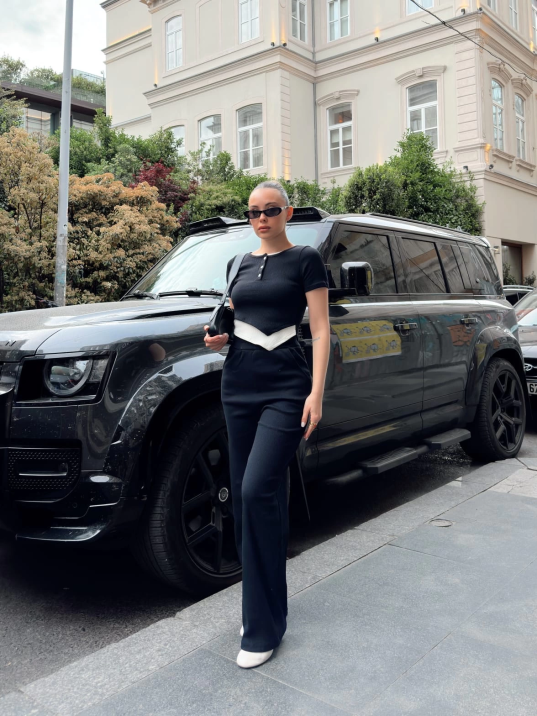 Düğme yakalı siyah alt üst takım s3943 Düğme yakalı siyah alt üst takım s3943