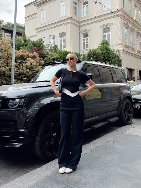 Düğme yakalı siyah alt üst takım s3943 Düğme yakalı siyah alt üst takım s3943