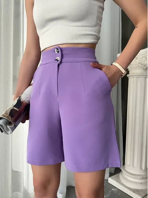 Düğmeli Şort Mdl24326