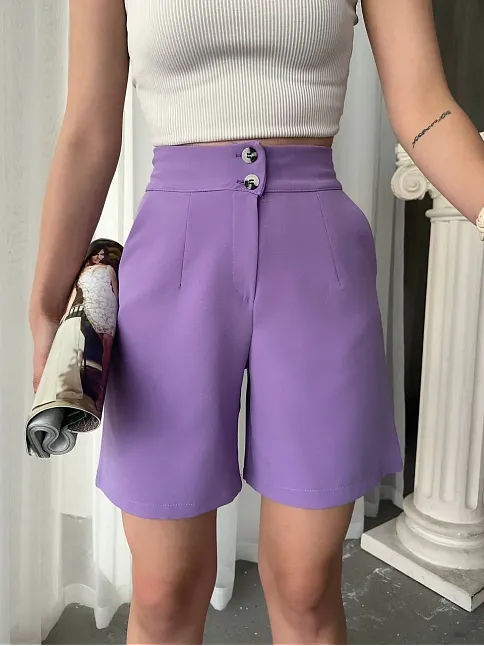 Düğmeli Şort Mdl24326