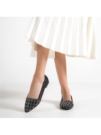 Dustim Siyah Taşlı Babet Ayakkabı Dustim Siyah Taşlı Babet Ayakkabı