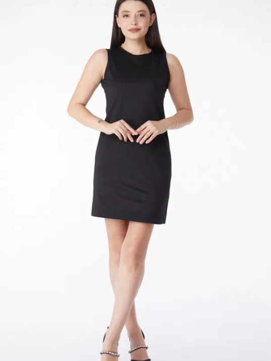 Düz Bisiklet Yaka Kadın Siyah Mini Elbise Düz Bisiklet Yaka Kadın Siyah Mini Elbise