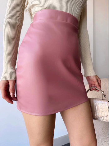 Düz deri etek pudra h24468 Düz deri etek pudra h24468