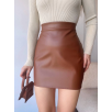 Düz deri etek taba h24468 Düz deri etek taba h24468