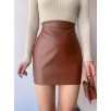 Düz deri etek taba h24468 Düz deri etek taba h24468