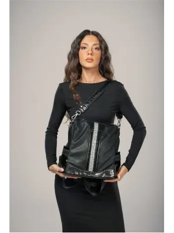 Ejya Siyah Cilt Kol Ve Omuz Çantası