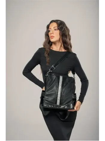 Ejya Siyah Cilt Kol Ve Omuz Çantası